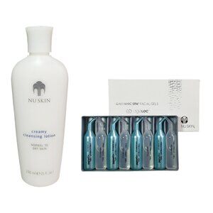 Nu Skin Creamy Cleansing Lotion & box of Nu Skin Galvanic Spa Facial Gels